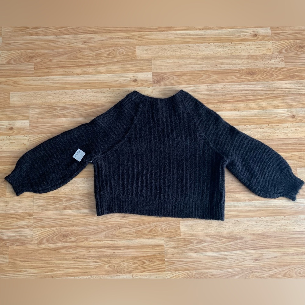 NWT Free People Carter Pullover - Black, Size S